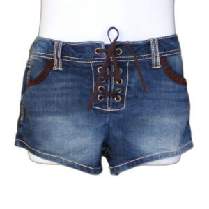 ALMOST FAMOUS Shorts, Junior 9, Lace Front, pocket